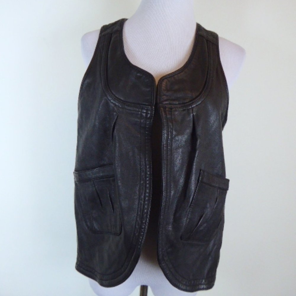 Vintage Bel Air France goat leather vest t2 M